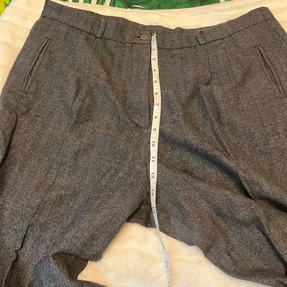 Vintage Avoca Ireland XL High Rise Classic Fall Crop Preppy 100% Wool Pants - Picture 5 of 10